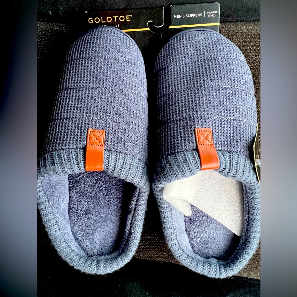 MENS GOLD TOE SLIPPERS Size 11/12 NWT